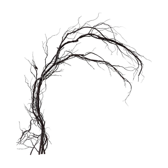 Flexible Artificial Tree Branches Bendable, Halloween Twig Wreath, Halloween Tree Garland Moss Faux Willow Branches for Hanging
