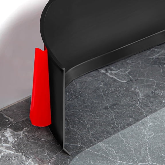 Flexible Baseboard Molding Trim 6 Inch Self-Adhesive Vinyl Wall Base Peel and Stick Cove Base Rubber Wall Baseboard Moulding Trim (20Ft, Black)