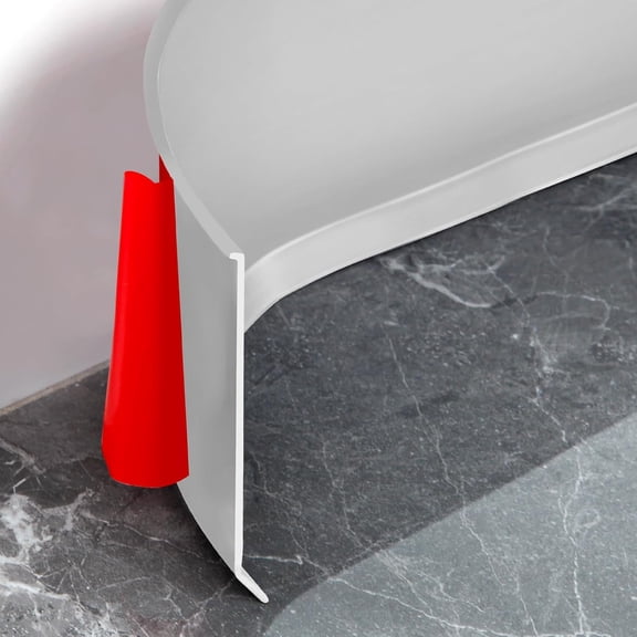 Flexible Baseboard Molding Trim 6 Inch Self-Adhesive Vinyl Wall Base Peel and Stick Cove Base Rubber Wall Baseboard Moulding Trim (20Ft, Gray)
