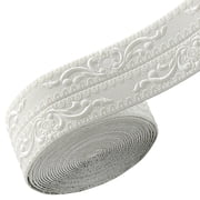 1 Pc Peel Stick Foam Molding Trim Self Adhesive, Crown Molding Wallpaper Border Flexible, 3D Wall Edging Lines Foam Baseboard, Wall Trim for Home Hotel DIY, 32.8 FT, White