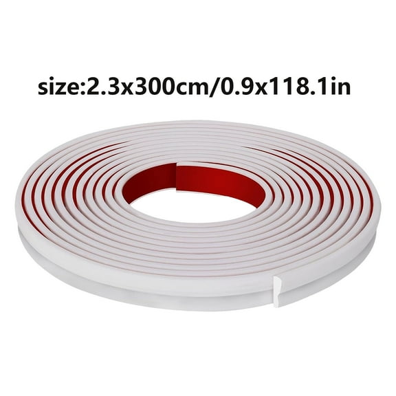 Flexible Baseboard Molding Trim,Peel & Stick Self-Adhesive Design Wall Base Trim Strips,Frame Premade Accent Wall Molding Kit,Pre-Cut Chair Rail Panel Moulding Trim for Home Decor,White,0.9x118.1"