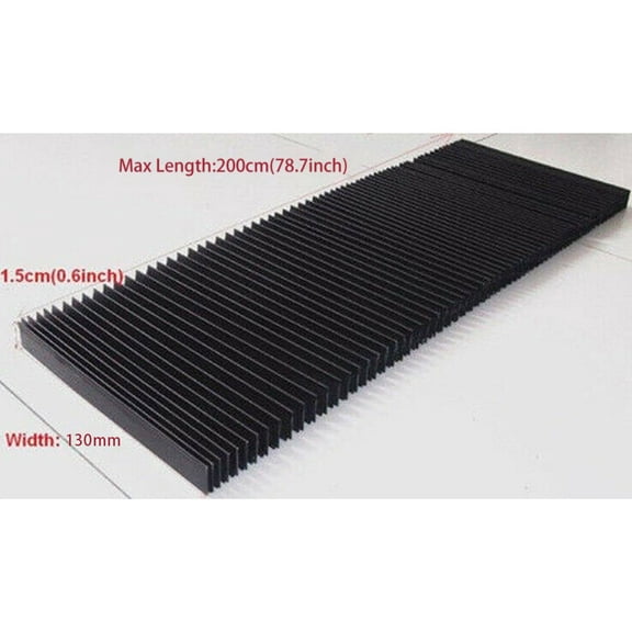 Flexible Bellows Cover for CNC Machinery Accordion Style for Optimal Dust Protection (130mm)