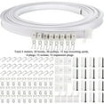 thumbnail image 1 of Flexible Bendable Ceiling Curtain Track, 5 Meters (16.4FT), Ceiling Track Ceiling Mount for Curtain Rail with Track Curtain System, RV Curtain Track, Room Divider, Ceiling Track for Curtains, 1 of 9