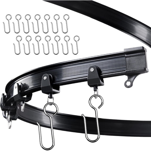 Flexible Bendable Ceiling Curtain Track, 9.8FT (3m), Mount for Rail with Curtain Tracks System, Room Divider, Curtains Rod, RV Ceiling Track for Curtains, Black