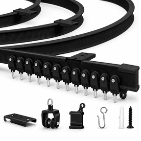 Flexible Bendable Ceiling Curtain Track Black 9.8 ft Room Divider Shower RV Use