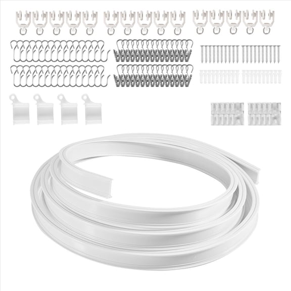 Flexible Bendable Ceiling Curtain Track, Ceiling Mount for Curtain Rail, Room Divider Ceiling Track for Curtains 9.8FT