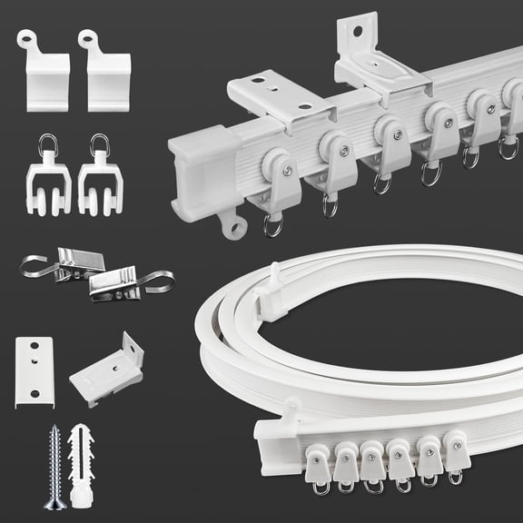 Flexible Bendable Ceiling Curtain Track, Curved Slide Rail for Track System, Wall Mounted Curtain Track, Ceiling Mount, Shower Track for Curtains