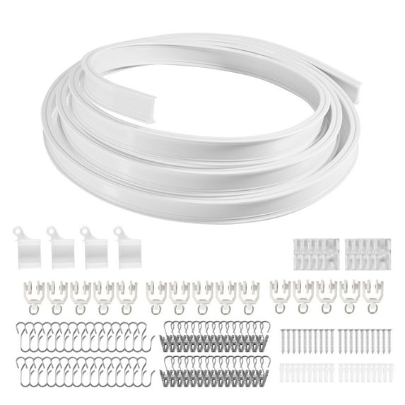 Flexible Bendable Ceiling Curtain Track, Ceiling Mount for Curtain Rail, Room Divider Ceiling Track for Curtains 9.8FT