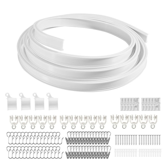 Flexible Bendable Ceiling Curtain Track, Ceiling Mount for Curtain Rail, Room Divider Ceiling Track for Curtains 9.8FT