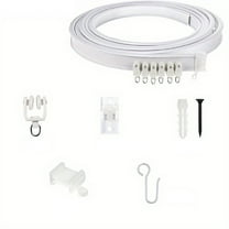 Flexible Bendable U Shape Ceiling Curtain Track System with Smooth Gliding Rollers for Custom Window Room Divider Installation