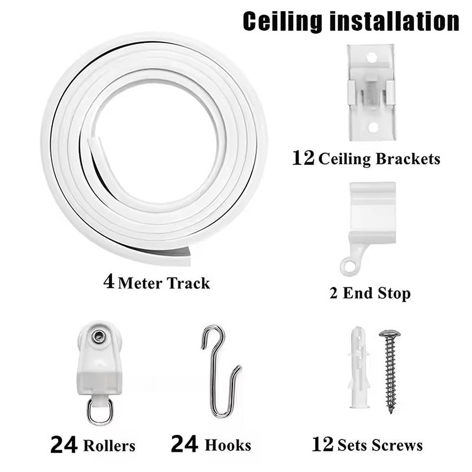 Flexible Bendable Curtain Track Ceiling Wall Mount Curved Heavy Duty RV ...