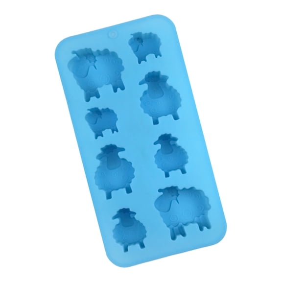 Flexible Blue Silicone Sheep Molds 20cm Grade Baking Tray For Ice Candy Chocolate Cake Decorations Chocolate Molds