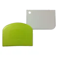 thumbnail image 1 of Flexible Bowl Scrapers Green & White Plastic Hand Spatulas - Bread Pastery Cake, 1 of 4