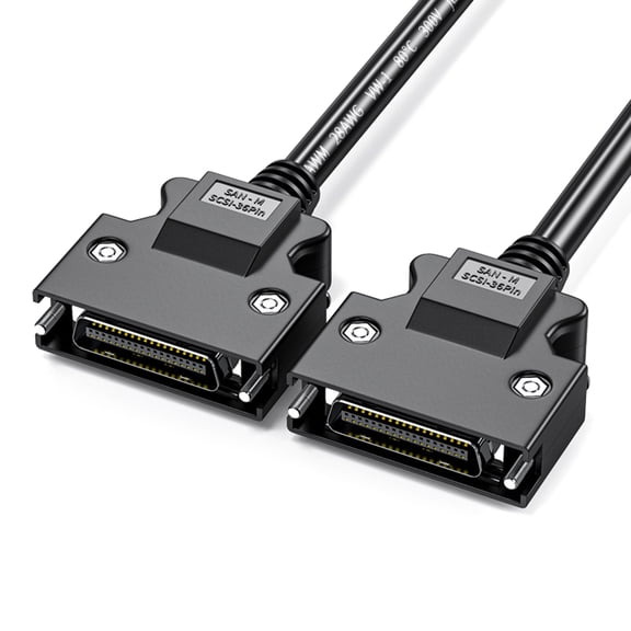 Flexible CN36P SCSI Cable, 36Pin,36Pins Servo Data Line For Secure Connection 50-600CM Extension Cord