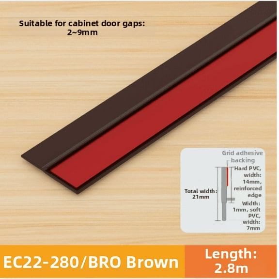 Flexible Cabinet Door Seal Strip Self Dust Proof Soundproof Gap Filler