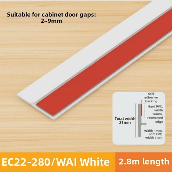Flexible Cabinet Door Seal Strip Self Dust Proof Soundproof Gap Filler