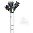 thumbnail image 1 of Flexible Cable Cover Raceway, Cord Concealer Channel, 16Mm Cable Sleeve, Slit Design, For Wire Management, White, Tool-Free, Meiiso, 1 of 4