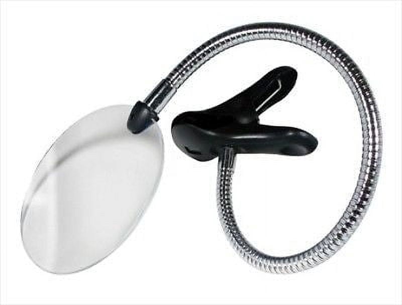 Spring Magnifying Glass Flexible Cable Neck Clip Spring Clamp On Book Magnifier Glass ...