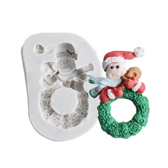 Flexible Cake Molds Santa Claus Decoration Mould Candy Chocolate