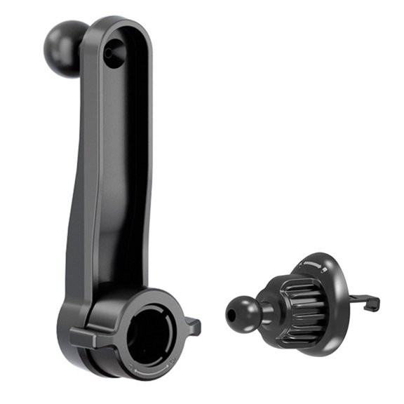 Flexible Car Outlet Clip Mount Featuring 17mm Head Extension Rod Phone Mount for Smartphone & Power Transfer Stands