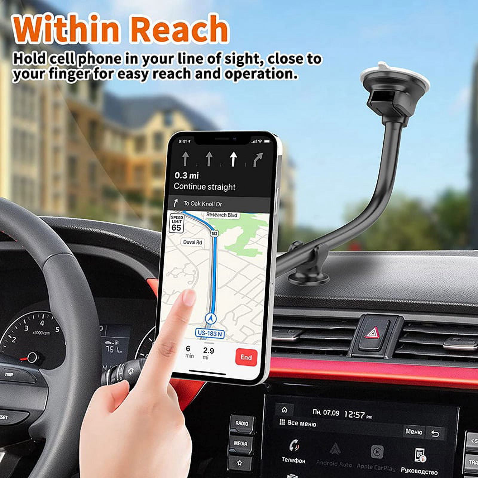 Flexible Car Phone Holder Mount Dashboard Window Holder with Truck