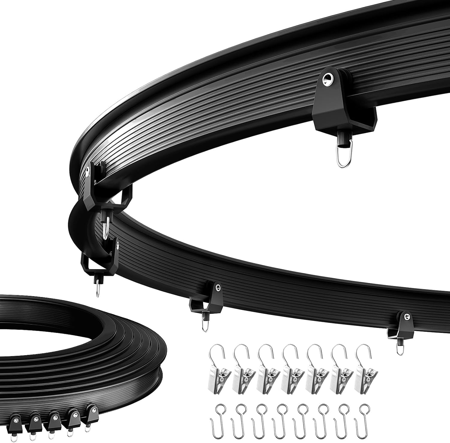 Flexible Ceiling Curtain Track Ceiling Mount, Curved Curtain Rod — free download