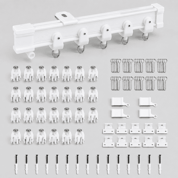 Flexible Ceiling Curtain Track | 9.8 ft (3 m) Curved Curtain Rail with Mute Rollers | Bendable Mount for Shower Bay Window RV Room Divider