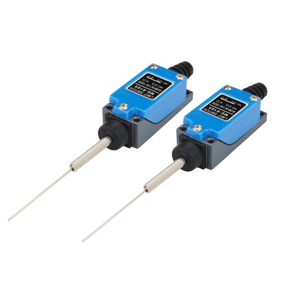 Flexible Coil Spring Limit Switch 1NC 1NO 2PCS Brass Black Blue