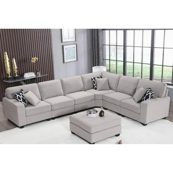 Flexible Combination Modular Sectional Sofa Charcoal