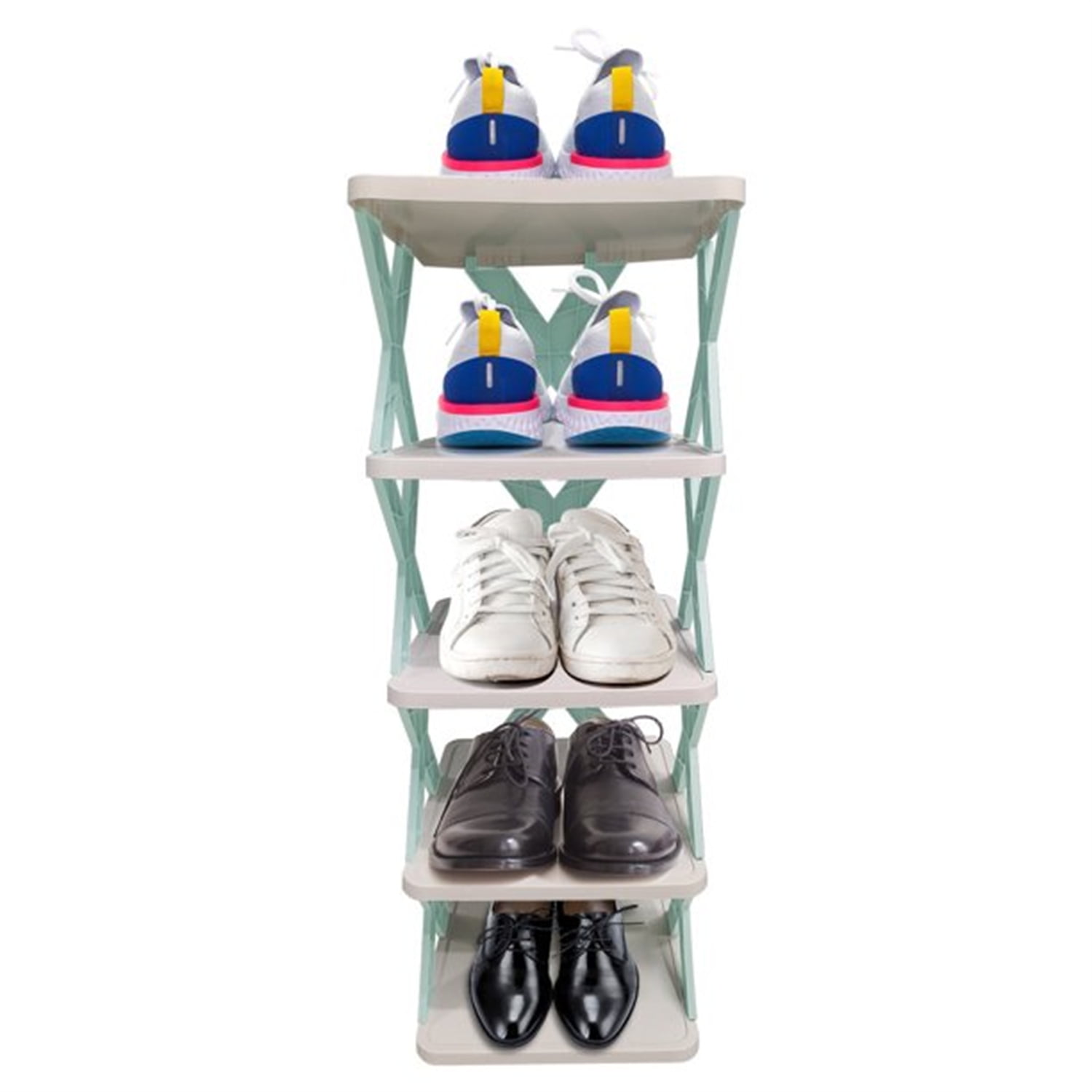 Flexible Combination Shoe Rack For Entryway, Black Shoe Organizer For  Closet, Free Standing Small Shoe Shelf For Women Kids, Plastic Stackable  Shoe Storage Tower , Narrow Shoe Stand Stacker Slots