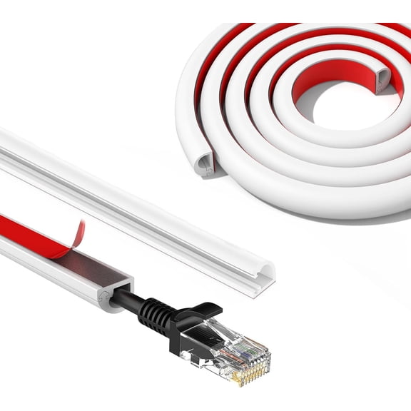 Flexible Cord Hider for Wall Mount TV, Artrylin 78.7inch Self-Adhesive Wire Hiders for TV on Wall, Wire Concealer for Cords Hide Cables, Cable Covers White, Raceway Cable Management