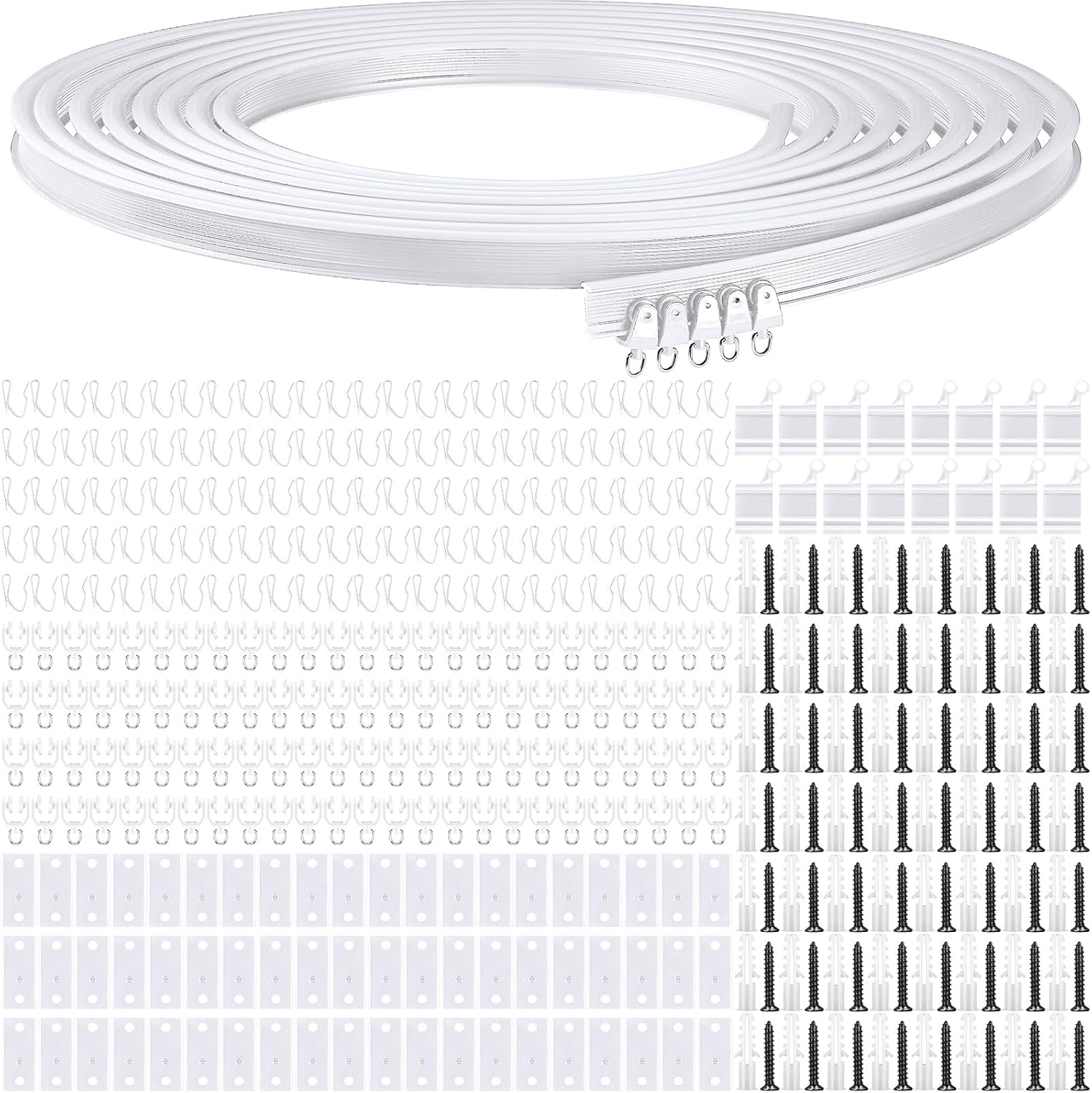Flexible Curtain Track Ceiling Curtain Tracks Bendable Rail for Living ...