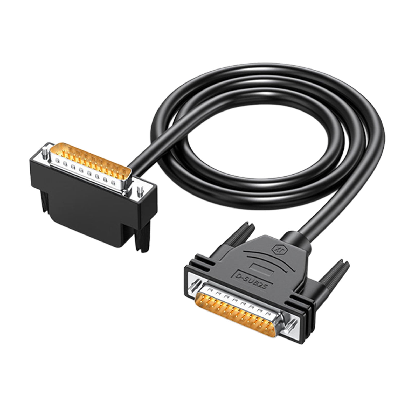 Flexible DB25 Male To Male 90 Degree Angled Parallel Cable Space Saving ...