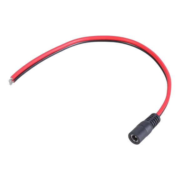 Flexible DC5.5x2.1mm Power Cable 14AWG Power Pigtail Cable with Strippe Ends for CCTV Cameras and LED Light Accessory