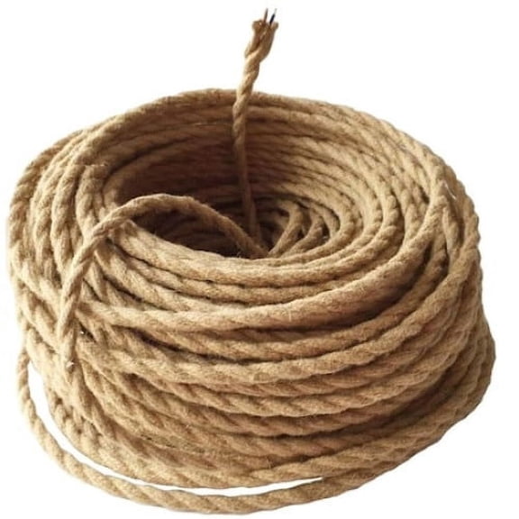 Flexible Decoration Lamp Cord, Safety Material Braided For Rustic Bohemian Home Decor