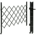 thumbnail image 1 of Flexible Double Folding Security Gate, 85" H x 150" W Steel Accordion Gate with Rolling Casters, Easy Lock Installation, Heavy-Duty Construction - Ideal for Home and Industrial Use, 1 of 7