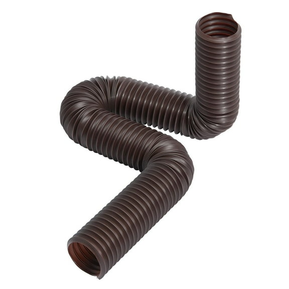 Flexible Downspout Extension,2-Pack Adjustable Gutter Drain Spout Extender,Extends 22" to 63" for Rainwater Drainage,Brown with Adapters