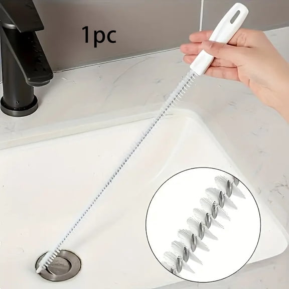 Flexible Drain Hair Cleaner Brush, 1 Pack, Bendable Metal Pipe Cleaning Tool