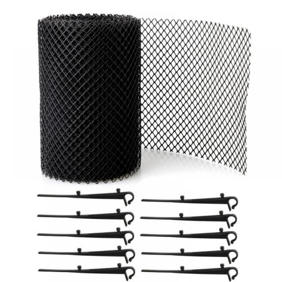 Flexible Drain Mesh Protector Roll Protect from Leaves or Debris Clogging Black