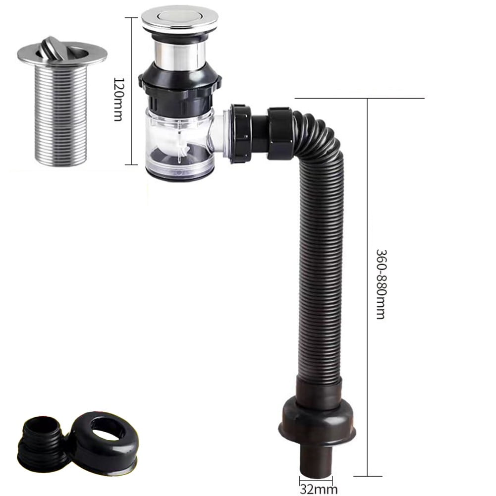 Flexible Drain Pipe Downspout Sink Drain Filter Kitchen And Bathroom