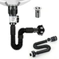thumbnail image 1 of Flexible Drain Pipe Kit For Bathroom & Kitchen (P-Trap Assembly, Expandable Drain Connector, Anti-Odor Plumbing Tool), Black, Expandable Drain Pipe Kit With Trap, For Bathroom And Kitchen Sinks, 1 of 9