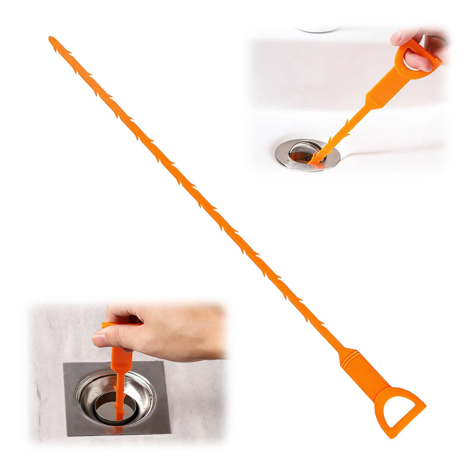 Flexible Drain Snake Hair Clog Remover, 10 Pack Sink & Shower Drain
