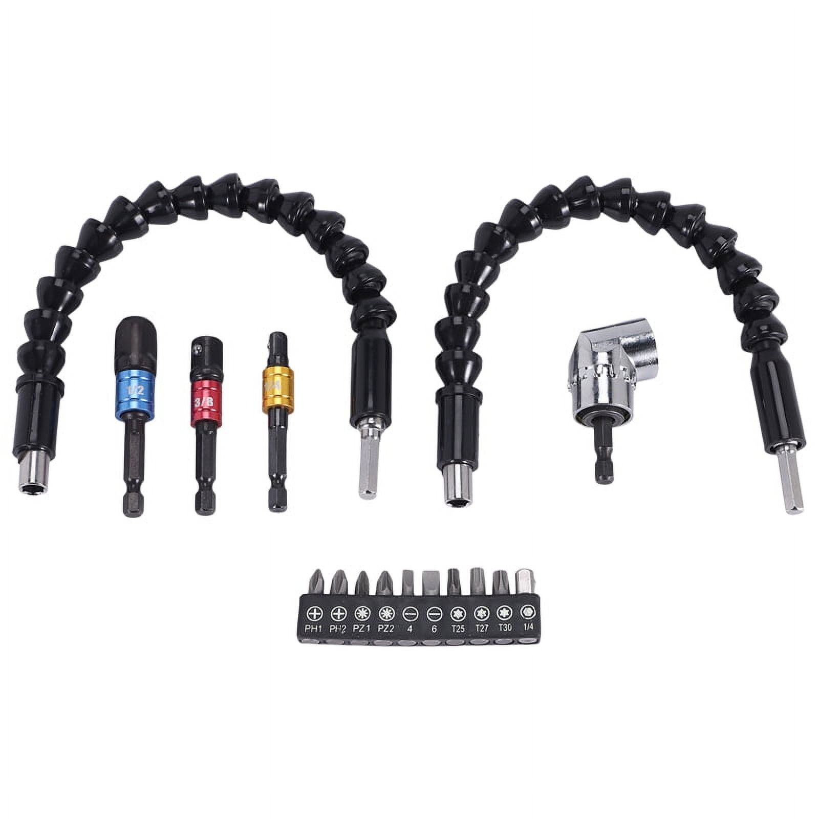 Flexible Drill Extension Hex Drill Nut Driver Bit Set, 3Pcs Universal