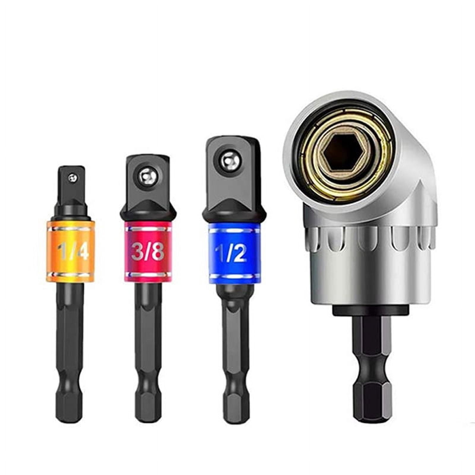 14 Pcs Flexible Drill Bit Extension Set 1/4 Inch Hex Shank Bendable Drill Bit Extension 105 Right Angle Drill 90 Right Angle Screwdriver Bits 10 Short Screwdriver Bits Electric Hand Tool - View #4