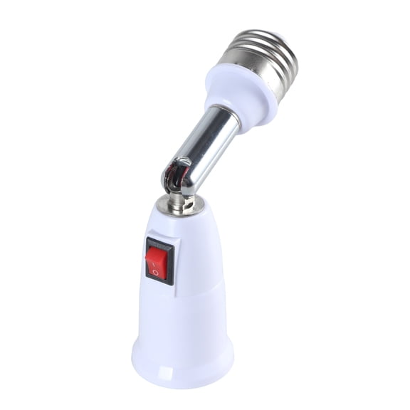 Flexible E27 Light Bulb Socket Adapter 180 Degree Rotatable Light Fixture for E27 LED, Incandescent, Fan, and Camera