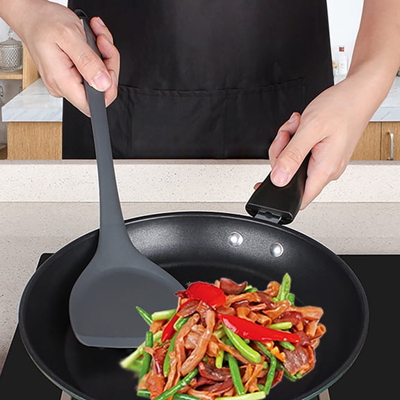 Flexible Edge Silicone Cooking Spatula Reinforced Core Design, Multipurpose Kitchen Tool for Daily Stirring & Frying