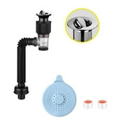 Flexible Expandable P-Trap Drain Pipe Kit for Bathrooms & Kitchens - Fits 1 1/4" & 1 1/2" Drain Holes