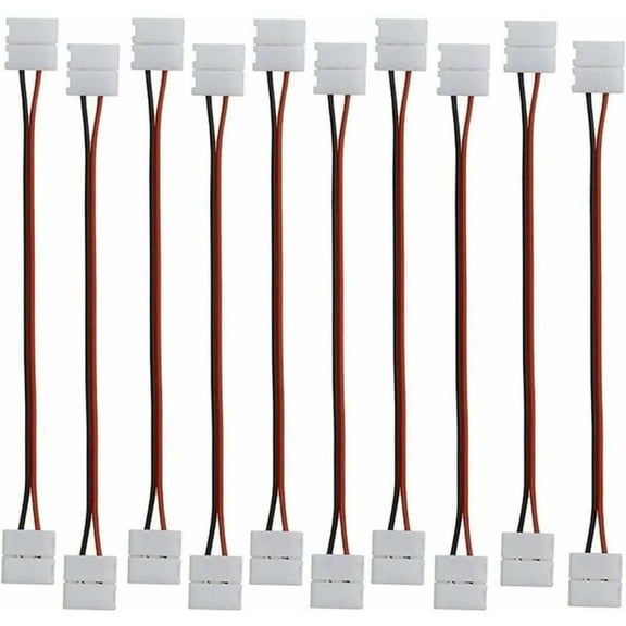 Flexible Extension Cable for Any Angle Compatible Smd 5050 Led Strips, Durable High-grade Pc Materials Quick Connection for 10mm Wide Strips, Led Light Strip Connector (10Pcs)