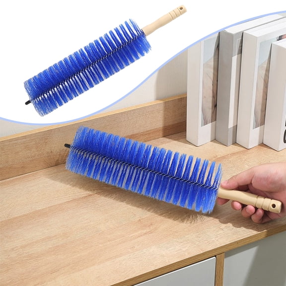 Flexible Fan Brush, 19 Inch Mote Removal Cleaning Brush for Sewer Screen Window Shutter Sofa, Bendable Dusting Tool