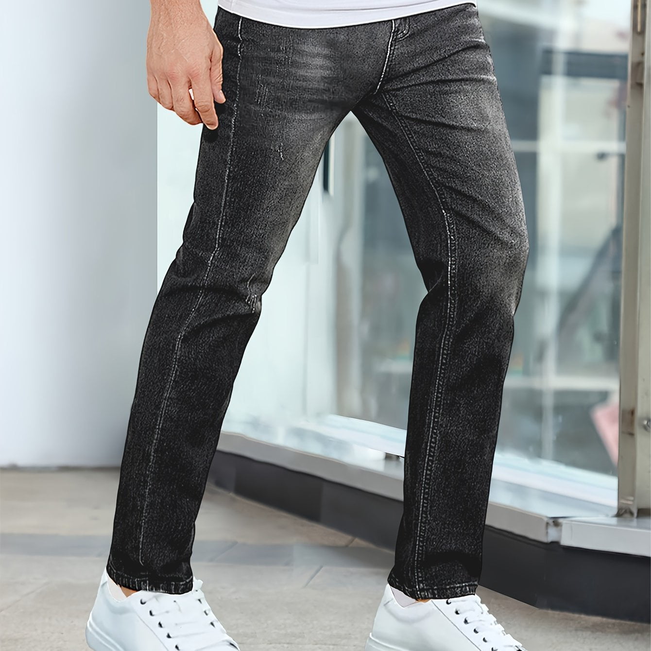 Flexible Fit Mens Jeans - Comfortable Stretch Denim Classic Style for ...